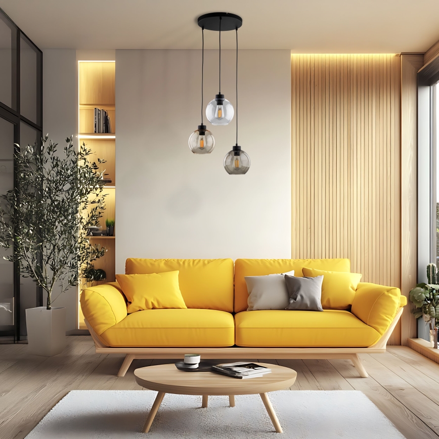 Żyrandol na lince CUBUS 3xE27/60W/230V