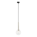 Żyrandol na lince DAISY 1xG9/12W/230V śr. 14 cm chrom błyszczący/czarny/przezroczysty