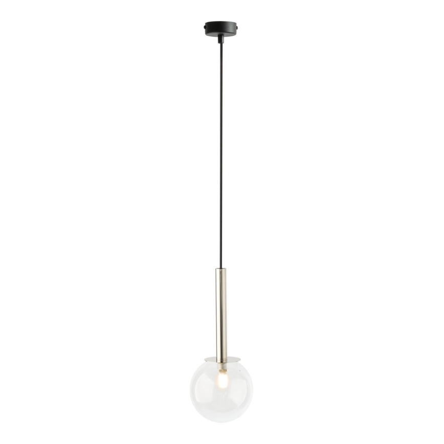 Żyrandol na lince DAISY 1xG9/12W/230V śr. 14 cm chrom błyszczący/czarny/przezroczysty