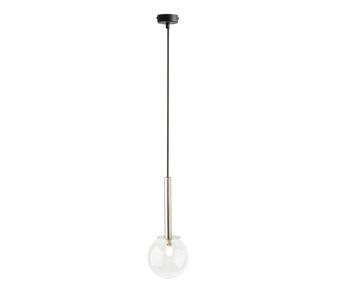 Żyrandol na lince DAISY 1xG9/12W/230V śr. 14 cm chrom błyszczący/czarny/przezroczysty