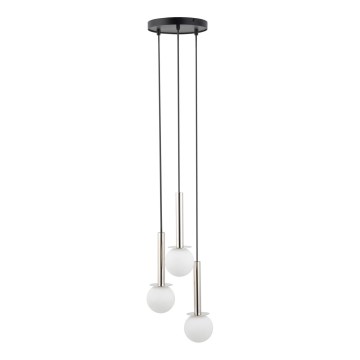 Żyrandol na lince DAISY 3xG9/12W/230V śr. 27 cm chrom błyszczący/czarny/biały