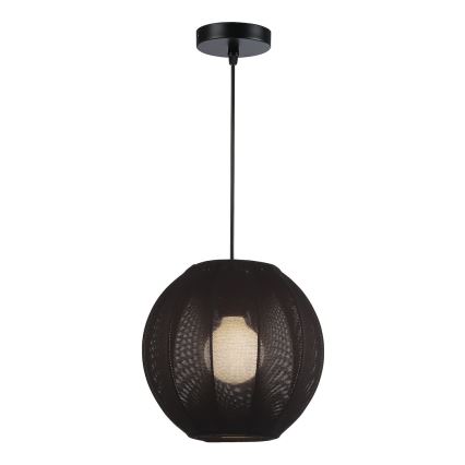 Żyrandol na lince DANA 1xE27/15W/230V śr. 25 cm czarny