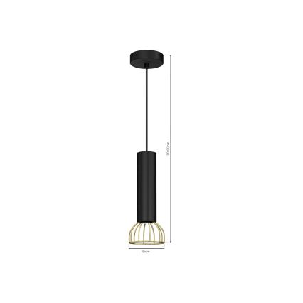 Żyrandol na lince DANTE 1xGU10/25W/230V czarny/złoty