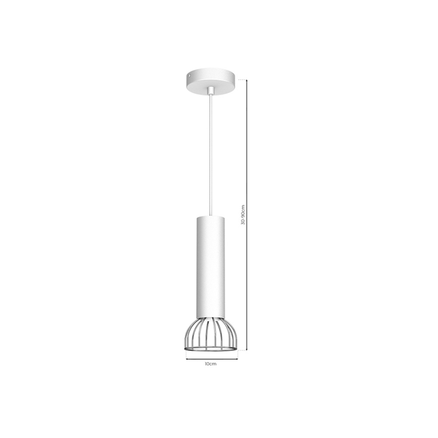 Żyrandol na lince DANTE 1xGU10/25W/230V srebrny/chrom błyszczący