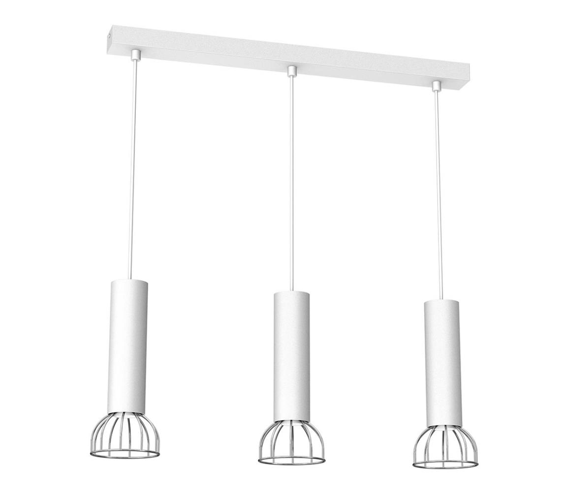 Żyrandol na lince DANTE 3xGU10/25W/230V biały/chrom błyszczący