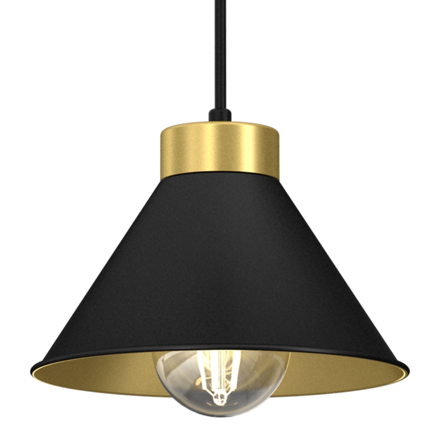 Żyrandol na lince DEMET 5xE27/60W/230V czarny/złoty