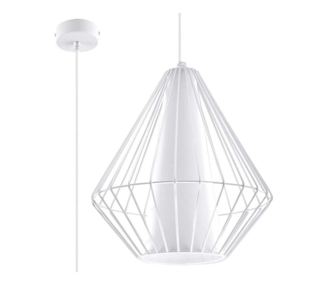 Żyrandol na lince DEMI 1xE27/60W/230V biały