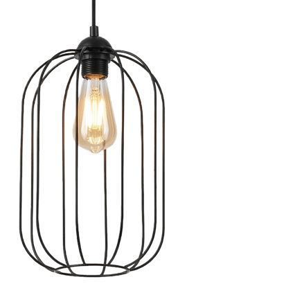 Żyrandol na lince DESTELLO 1xE27/15W/230V śr. 21 cm czarny