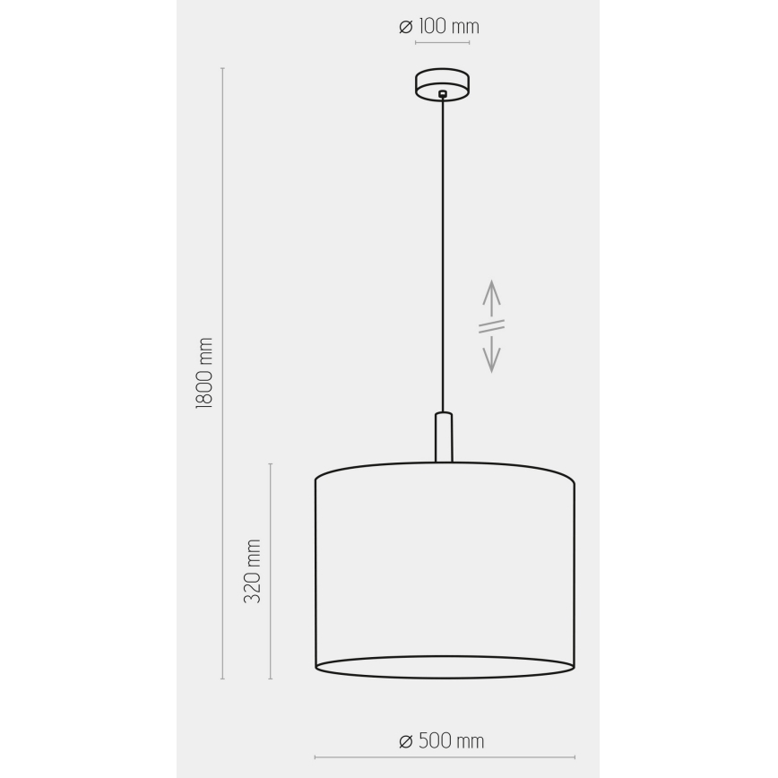 Żyrandol na lince DEVA 1xE27/25W/230V biały