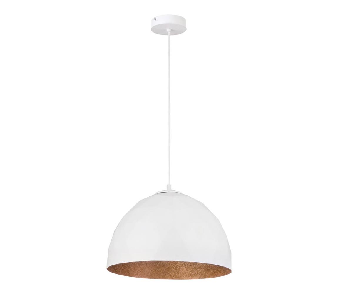 Żyrandol na lince DIAMENT 1xE27/60W/230V d. 35 cm biały/miedź