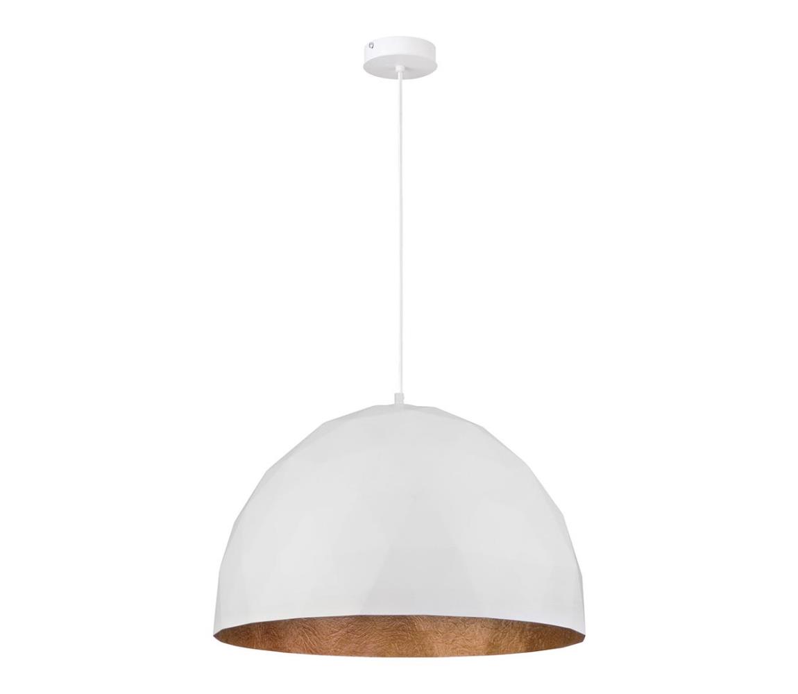 Żyrandol na lince DIAMENT 1xE27/60W/230V śr. 50 cm biały/miedź