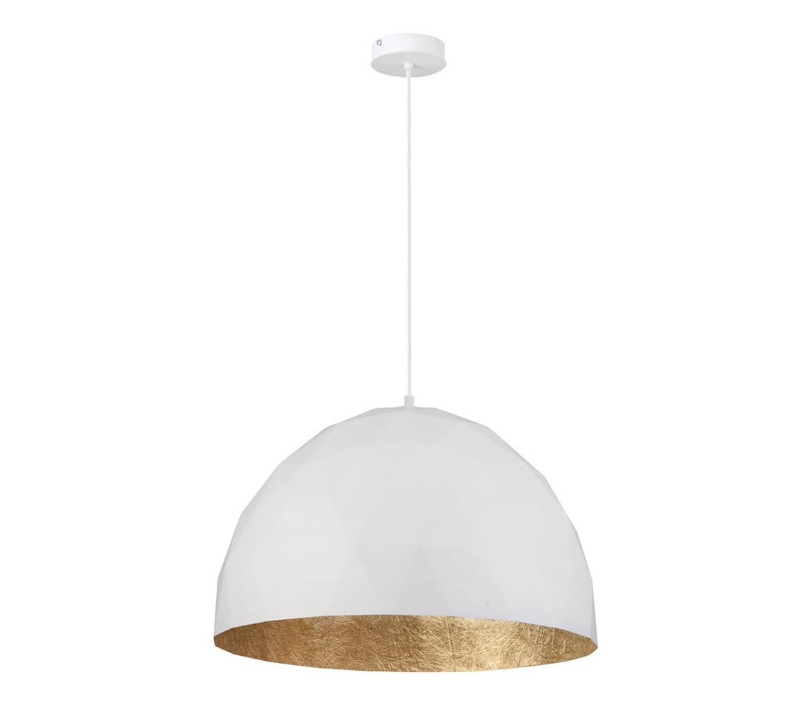 Żyrandol na lince DIAMENT 1xE27/60W/230V śr. 50 cm biały/złoty