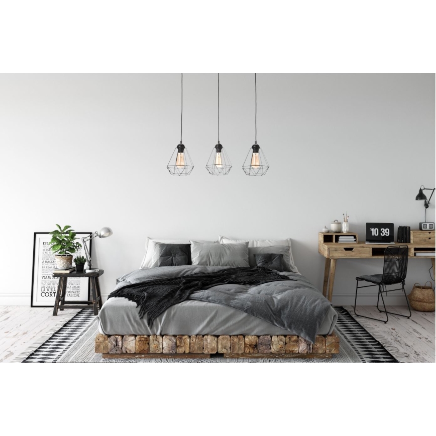 Żyrandol na lince DIAMENT MINI 3xE27/60W/230V