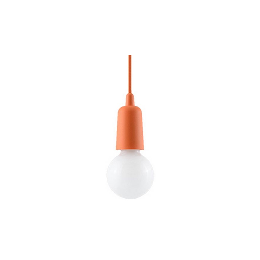Żyrandol na lince DIEGO 1xE27/60W/230V pomarańczowy