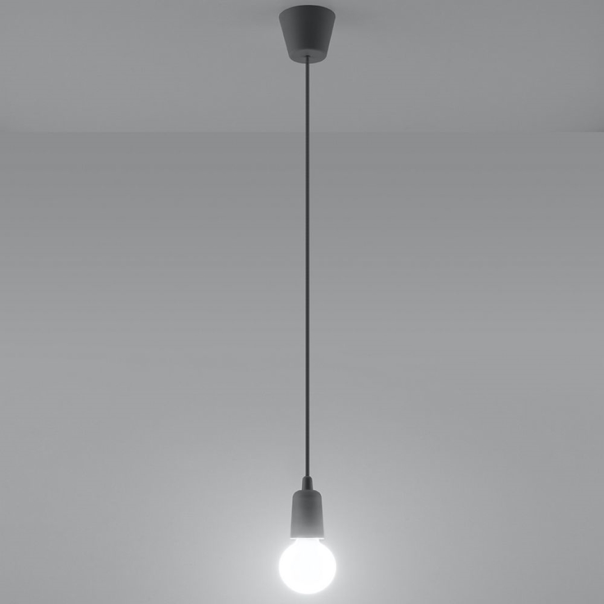 Żyrandol na lince DIEGO 1xE27/60W/230V szary