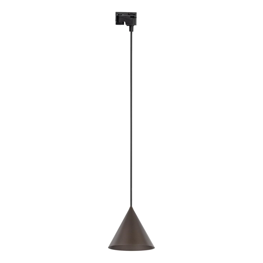 Żyrandol na lince do 1-fazowego systemu szynowego CONO 1xE27/15W/230V czarny/brązowy