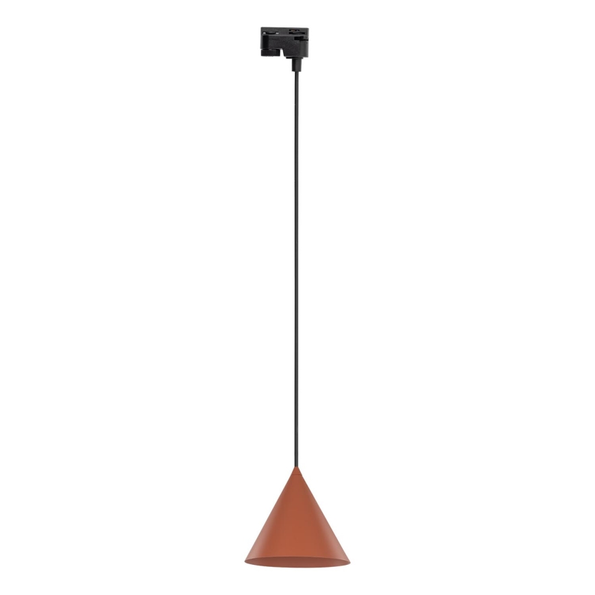Żyrandol na lince do 1-fazowego systemu szynowego CONO 1xE27/15W/230V czarny/ceglasta