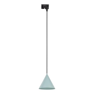 Żyrandol na lince do 1-fazowego systemu szynowego CONO 1xE27/15W/230V czarny/miętowy
