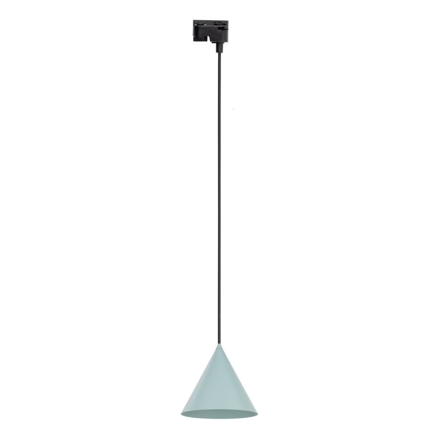 Żyrandol na lince do 1-fazowego systemu szynowego CONO 1xE27/15W/230V czarny/miętowy