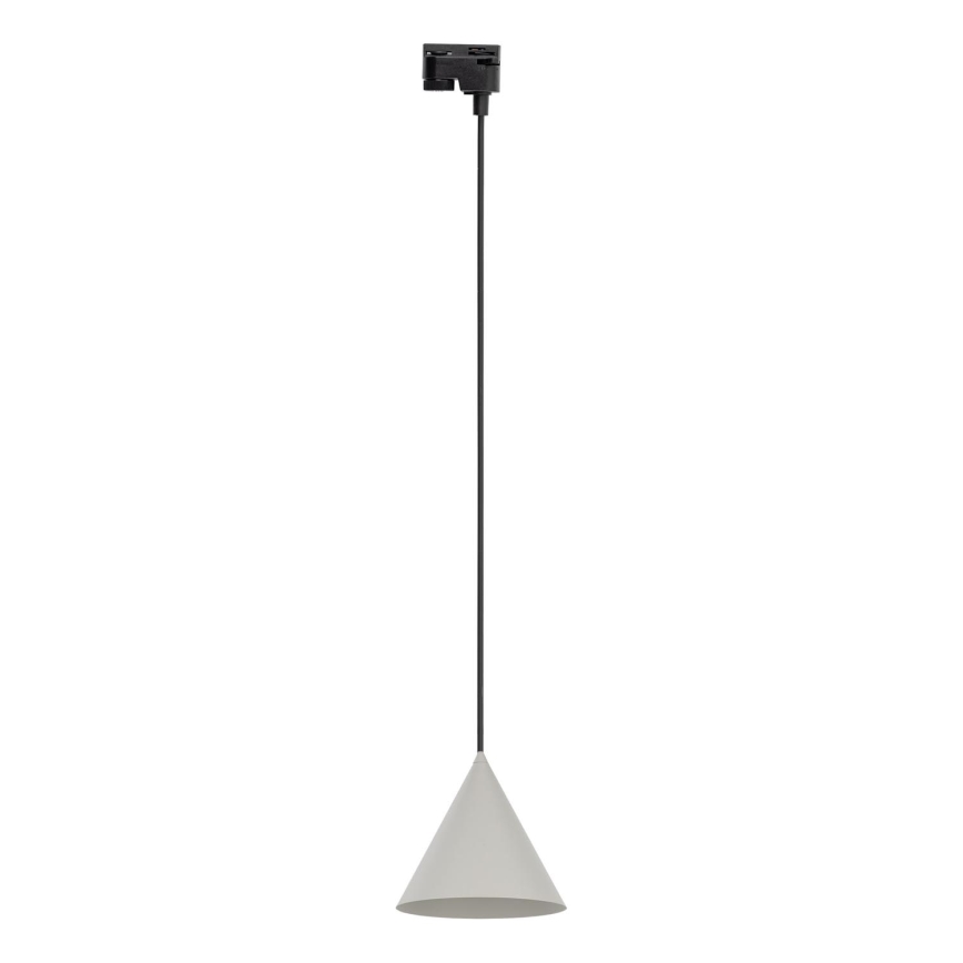 Żyrandol na lince do 1-fazowego systemu szynowego CONO 1xE27/15W/230V czarny/szary