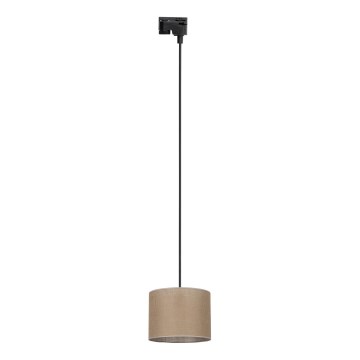 Żyrandol na lince do 1-fazowego systemu szynowego TRACER 1xE27/15W/230V śr. 20 cm czarny/brązowy
