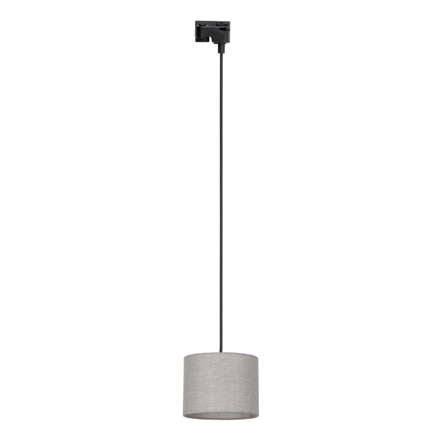 Żyrandol na lince do 1-fazowego systemu szynowego TRACER 1xE27/15W/230V śr. 20 cm czarny/szary
