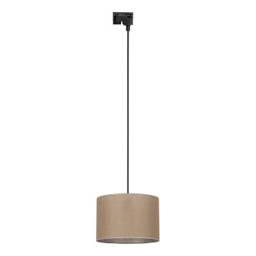 Żyrandol na lince do 1-fazowego systemu szynowego TRACER 1xE27/15W/230V śr. 30 cm czarny/brązowy