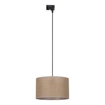 Żyrandol na lince do 1-fazowego systemu szynowego TRACER 1xE27/15W/230V śr. 38 cm czarny/brązowy