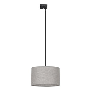 Żyrandol na lince do 1-fazowego systemu szynowego TRACER 1xE27/15W/230V śr. 38 cm czarny/szary