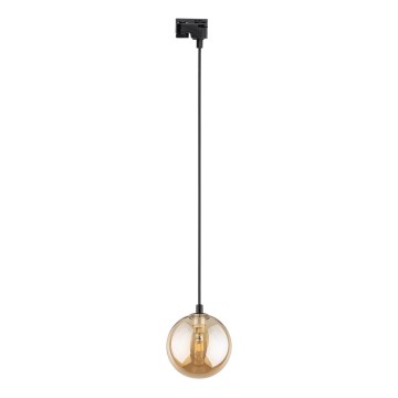 Żyrandol na lince do 1-fazowego systemu szynowego TRACER 1xG9/8W/230V czarny/dymny brązowy
