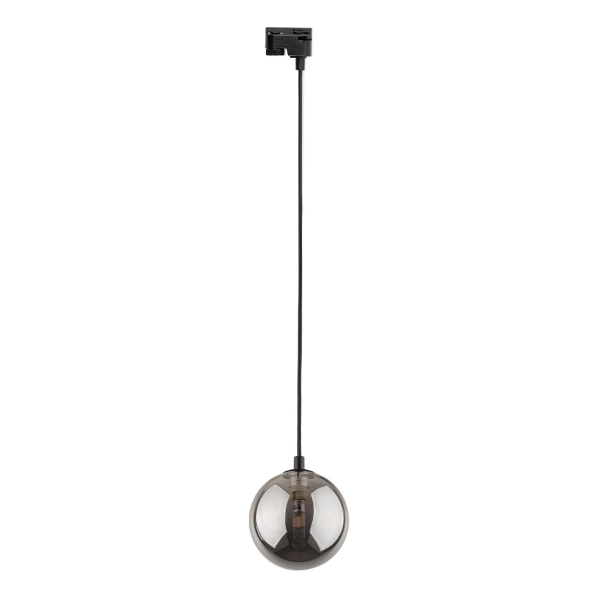 Żyrandol na lince do 1-fazowego systemu szynowego TRACER 1xG9/8W/230V czarny/dymny czarny