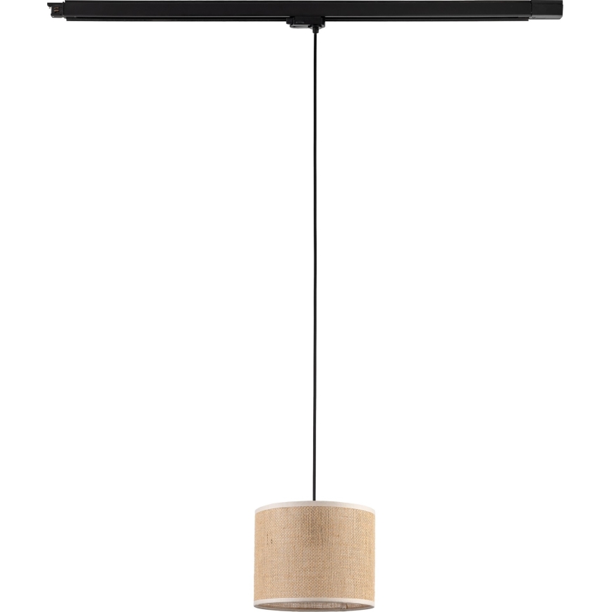 Żyrandol na lince do 3-fazowego systemu szynowego TRACER 1xE27/15W/230V śr. 20 cm czarny/brązowy