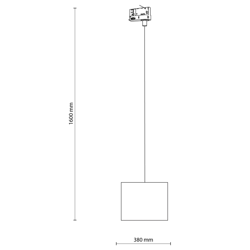 Żyrandol na lince do 3-fazowego systemu szynowego TRACER 1xE27/15W/230V śr. 20 cm czarny/brązowy