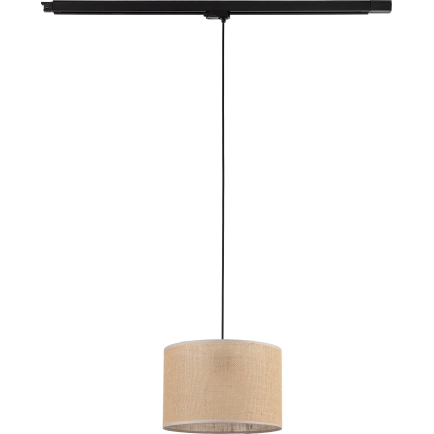 Żyrandol na lince do 3-fazowego systemu szynowego TRACER 1xE27/15W/230V śr. 30 cm czarny/brązowy