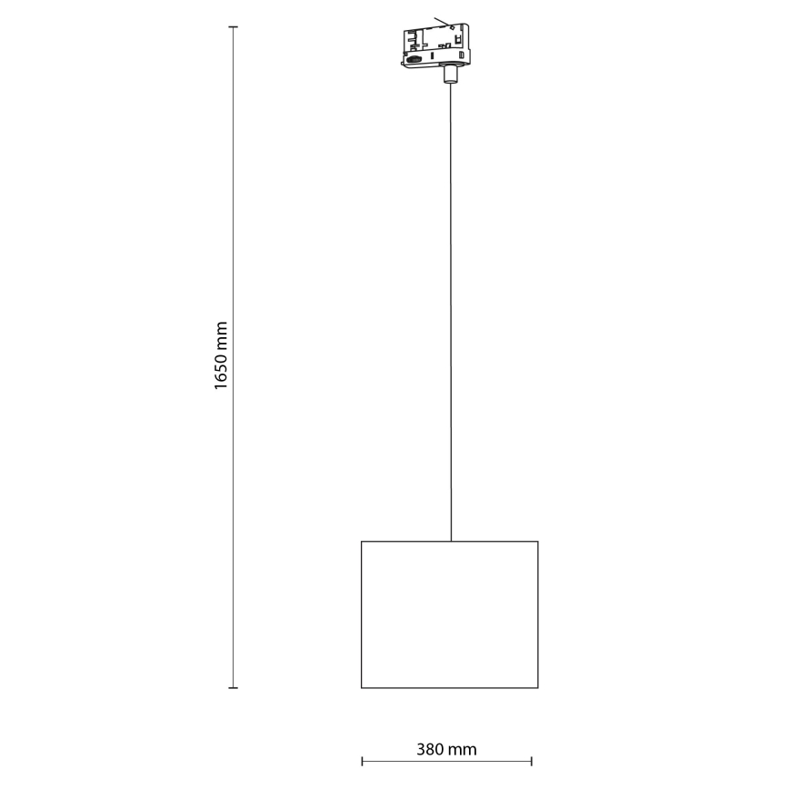 Żyrandol na lince do 3-fazowego systemu szynowego TRACER 1xE27/15W/230V śr. 30 cm czarny/szary