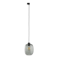 Żyrandol na lince do 3-fazowego systemu szynowego ELIO 1xE27/15W/230V czarny/dym czarny