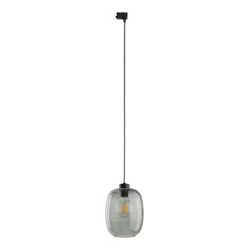 Żyrandol na lince do 3-fazowego systemu szynowego ELIO 1xE27/15W/230V czarny/dym czarny