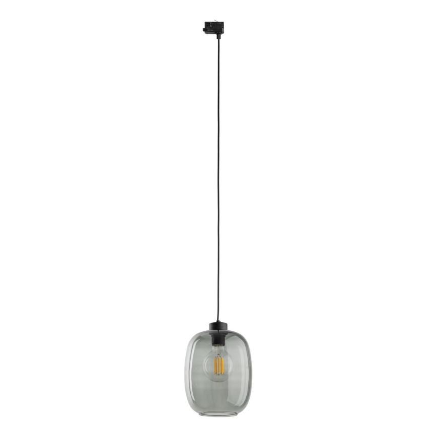 Żyrandol na lince do 3-fazowego systemu szynowego ELIO 1xE27/15W/230V czarny/dym czarny