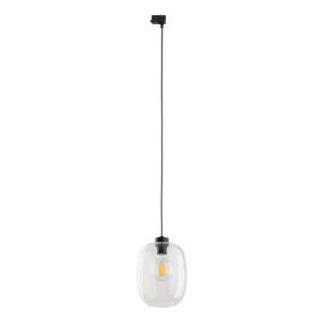 Żyrandol na lince do 3-fazowego systemu szynowego ELIO 1xE27/15W/230V czarny/przezroczysty