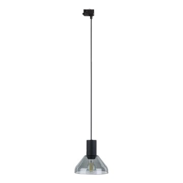 Żyrandol na lince do 3-fazowego systemu szynowego NEO 1xE27/15W/230V czarny/dym czarny