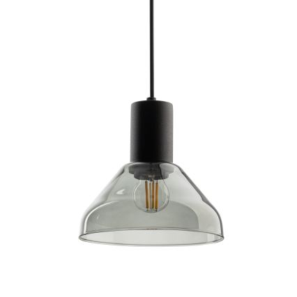 Żyrandol na lince do 3-fazowego systemu szynowego NEO 1xE27/15W/230V czarny/dym czarny