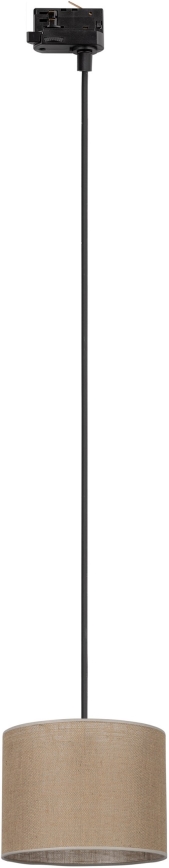 Żyrandol na lince do 3-fazowego systemu szynowego TRACER 1xE27/15W/230V śr. 20 cm czarny/brązowy