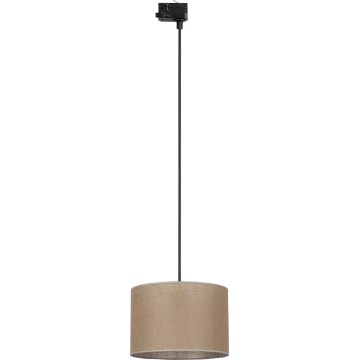 Żyrandol na lince do 3-fazowego systemu szynowego TRACER 1xE27/15W/230V śr. 30 cm czarny/brązowy
