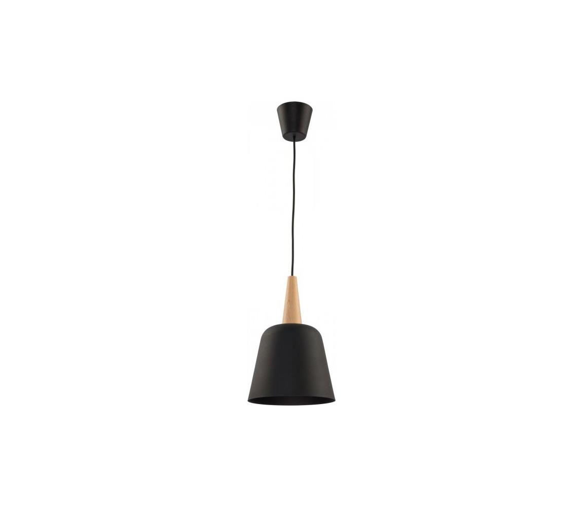 Żyrandol na lince DONG 1xE27/60W/230V czarny