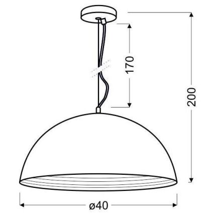 Żyrandol na lince DORADA 1xE27/60W/230V chrom