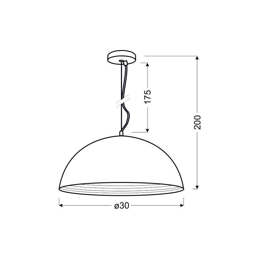 Żyrandol na lince DORADA 1xE27/60W/230V miedź