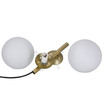 Żyrandol na lince DUO 2xE14/40W/230V złoty/czarny