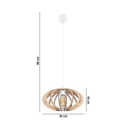 Żyrandol na lince EARTH 1xE27/60W/230V biały/beżowy