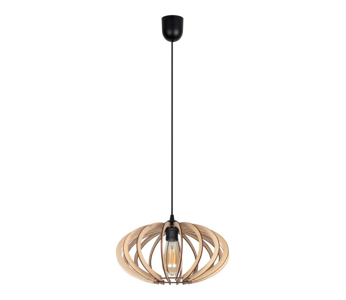 Żyrandol na lince EARTH 1xE27/60W/230V czarny/beżowy