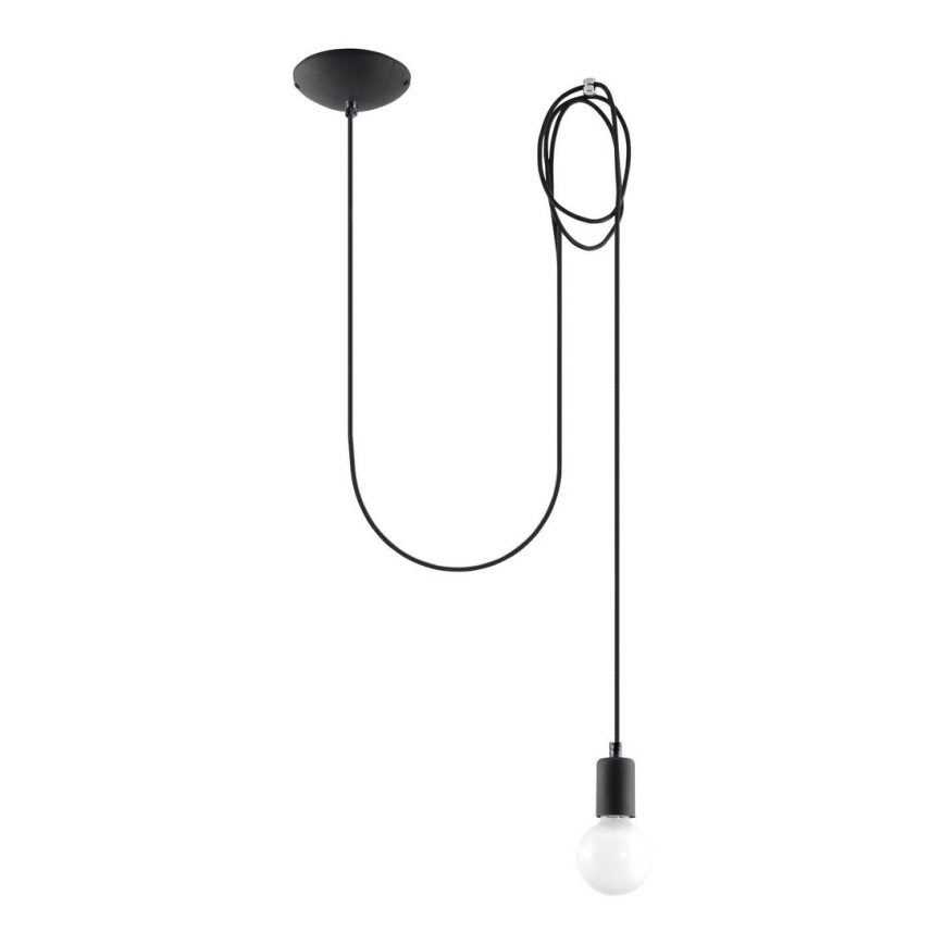 Żyrandol na lince EDISON 1 1xE27/60W/230V pająk czarny